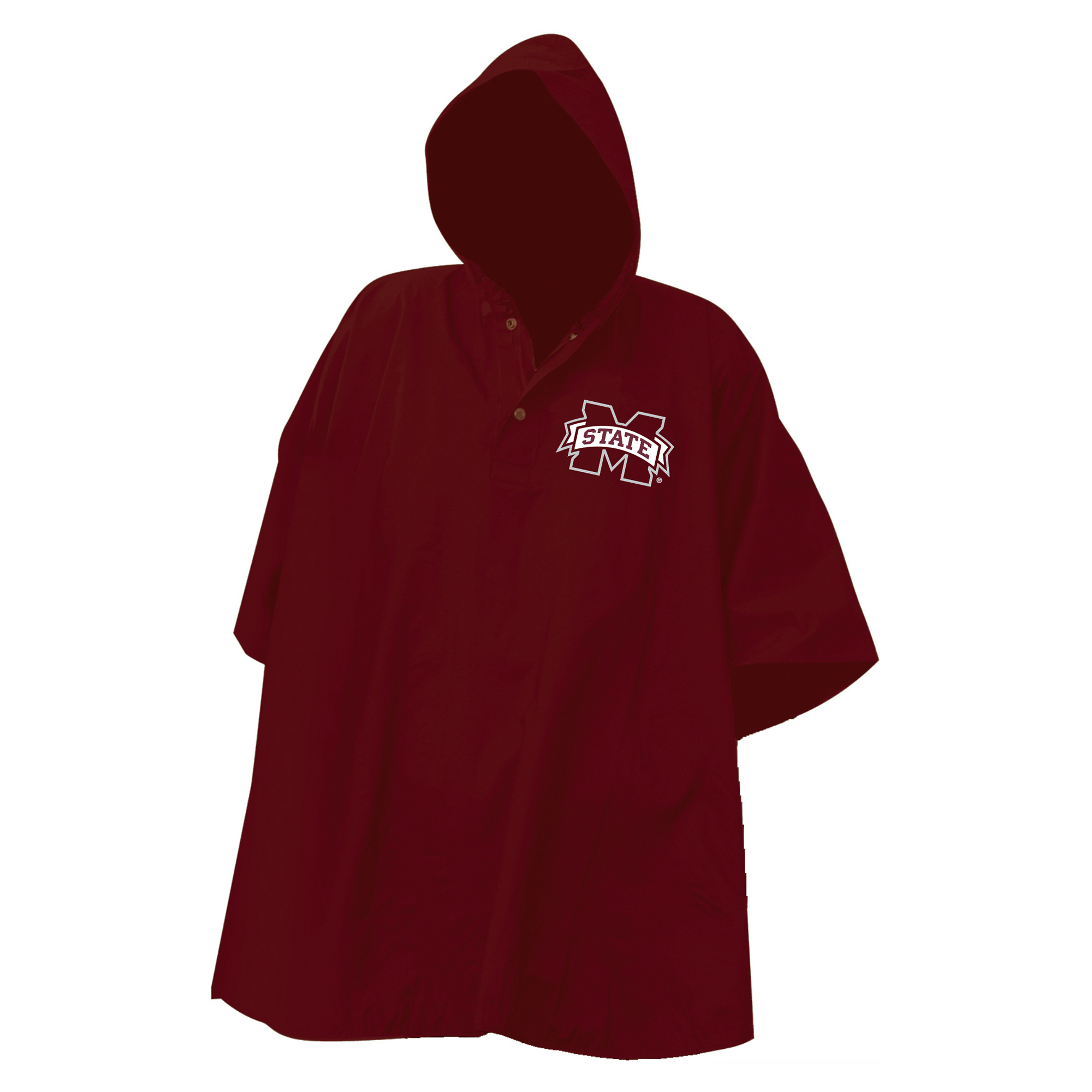 Maroon Mississippi State Bulldogs Deluxe Adult Stadium Quarter-Snap Rain Poncho