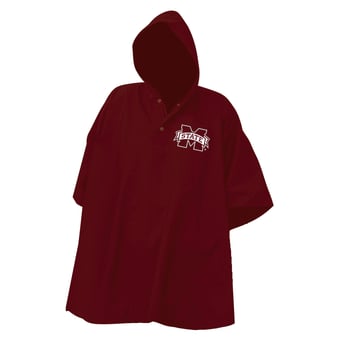 Maroon Mississippi State Bulldogs Deluxe Adult Stadium Quarter-Snap Rain Poncho