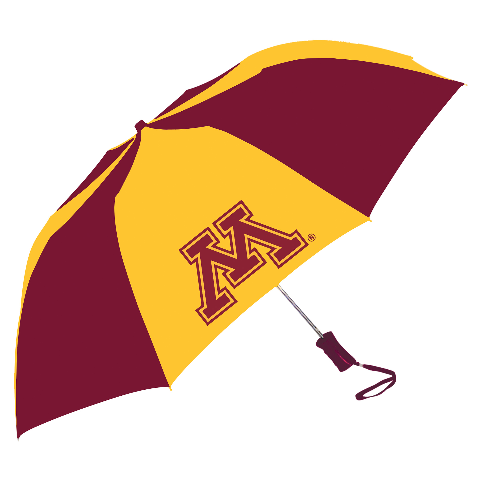 Maroon/Gold Minnesota Golden Gophers Two-Tone Auto Open Folding Umbrella
