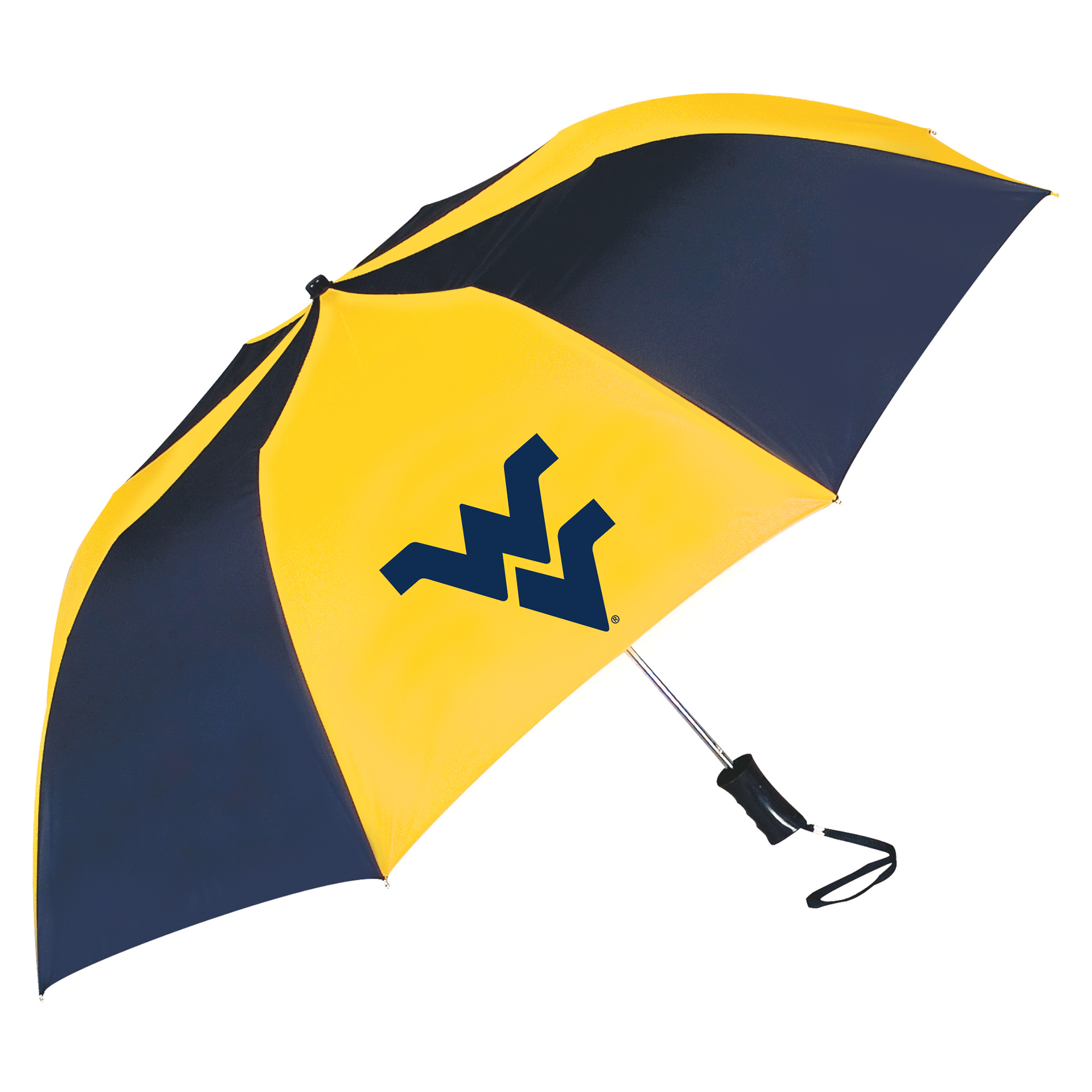 Navy/Gold West Virginia Mountaineers Two-Tone Auto Open Folding Umbrella