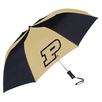 Black/Gold Purdue Boilermakers Two-Tone Auto Open Folding Umbrella