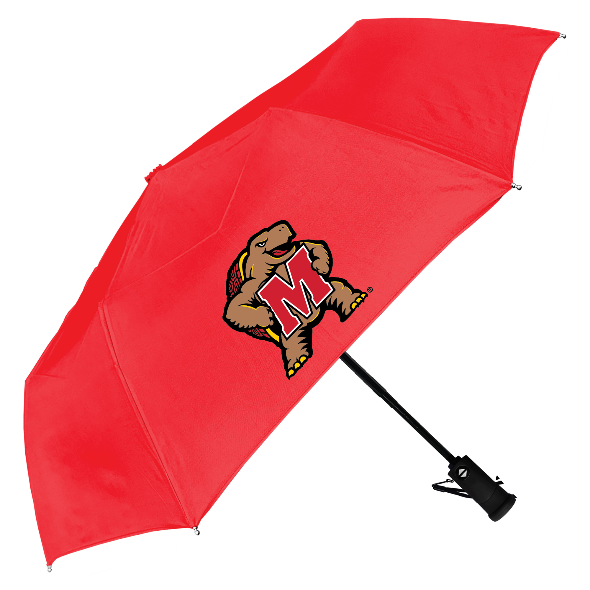 Red Maryland Terrapins Storm Clip Mini 42" Compact Folding Umbrella