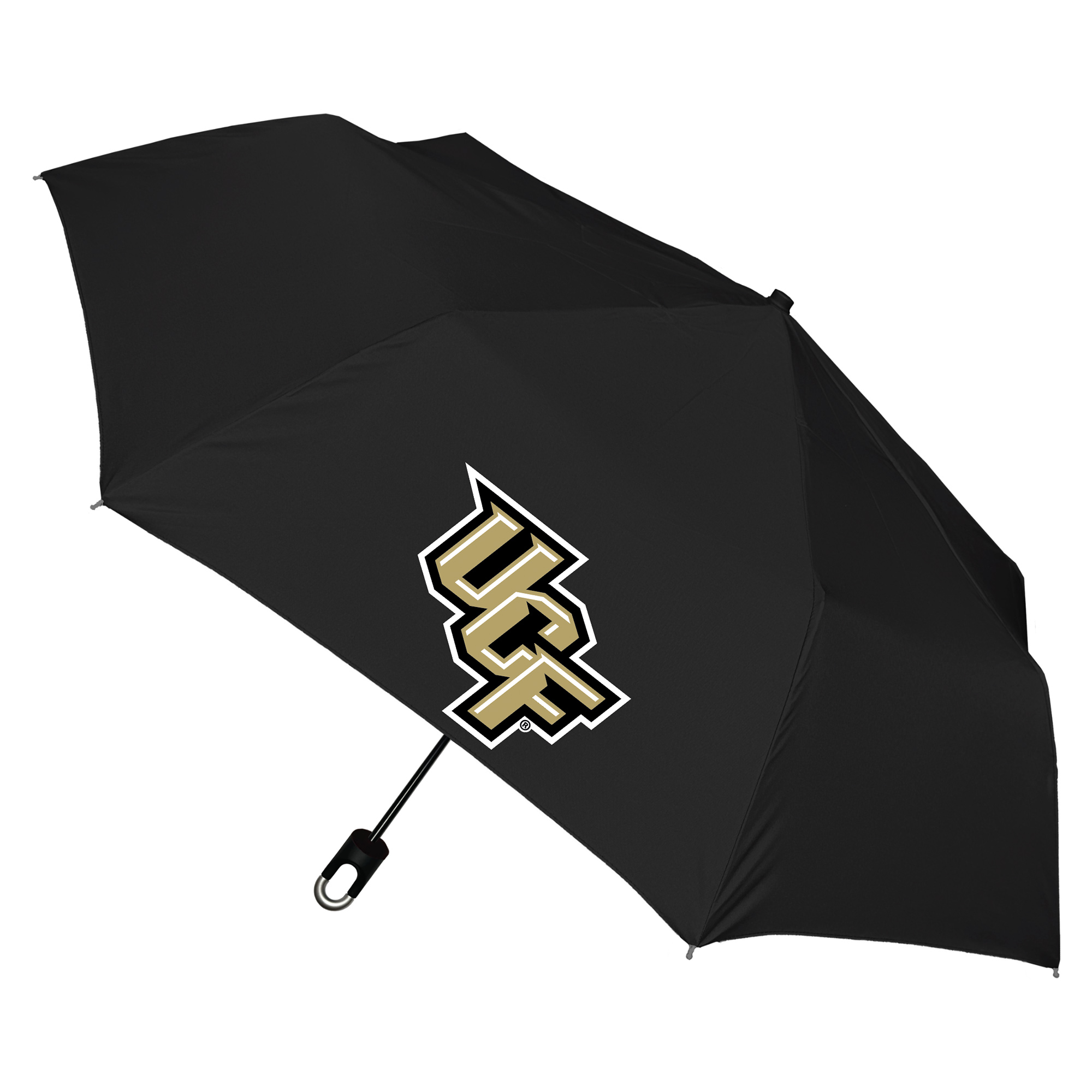 Black UCF Knights Storm Clip Mini 42" Compact Folding Umbrella