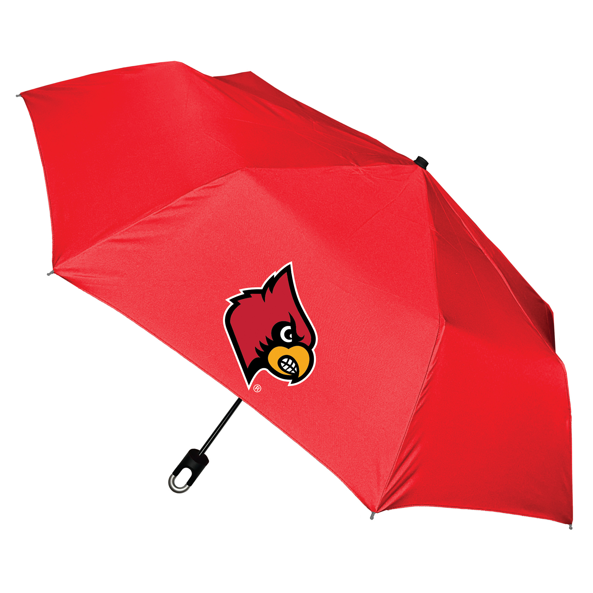 Red Louisville Cardinals Storm Clip Mini 42" Compact Folding Umbrella