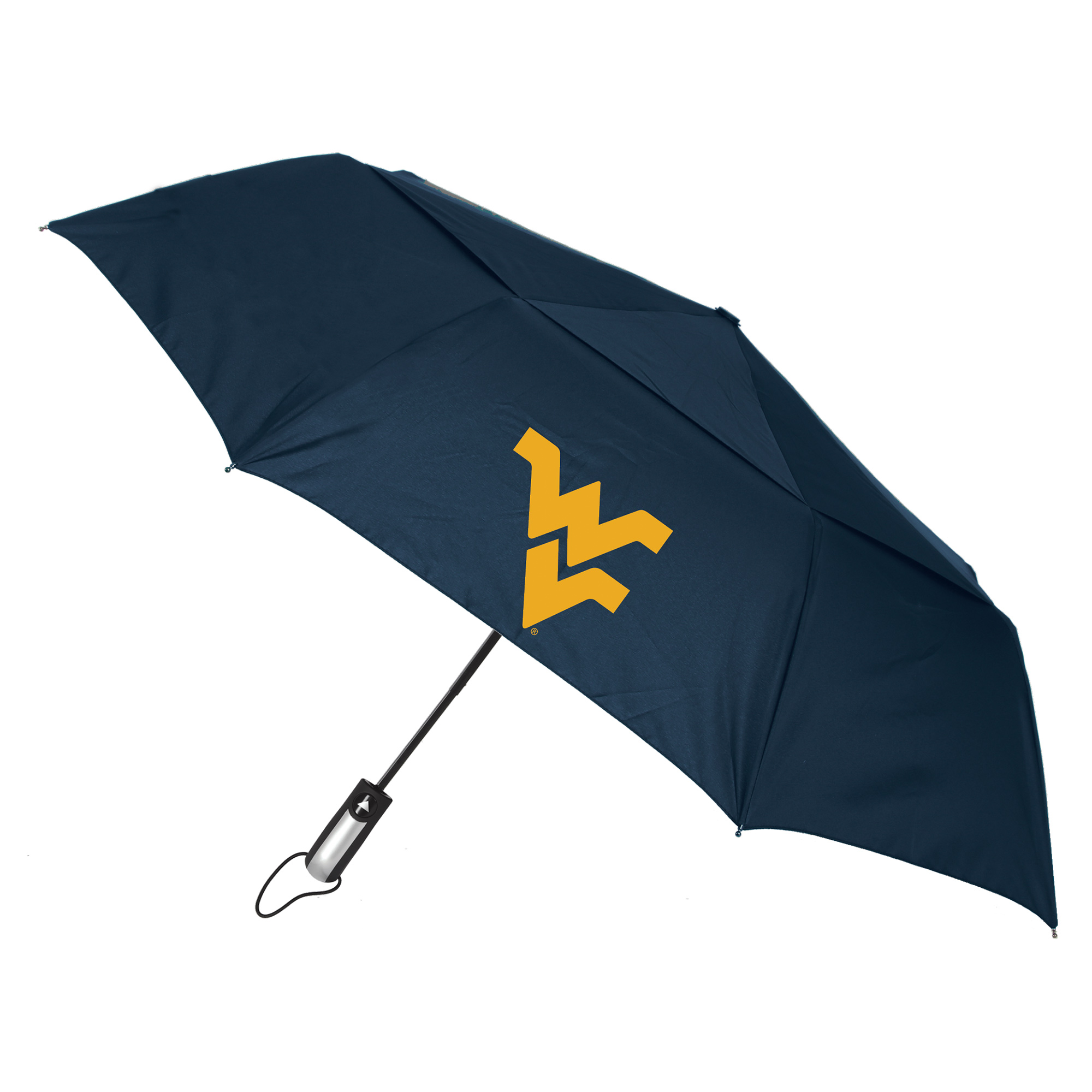 Navy West Virginia Mountaineers Windflow Dynamo Deluxe 48" Vented Folding Umbrella