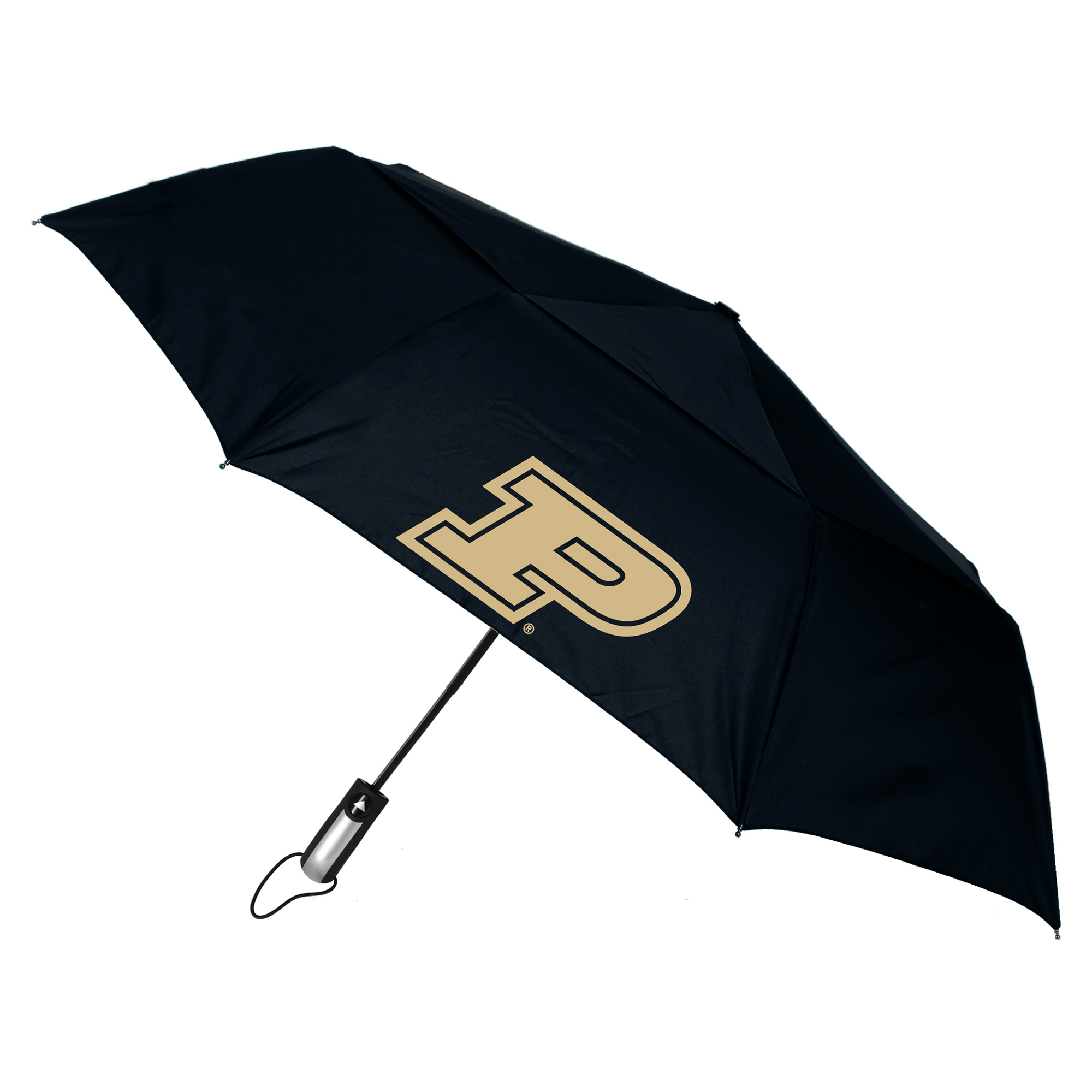 Black Purdue Boilermakers Windflow Dynamo Deluxe 48" Vented Folding Umbrella