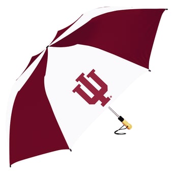 Cardinal/White Indiana Hoosiers The Big Storm 58" Oversized Auto Open Folding Umbrella