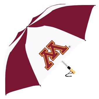 Maroon/White Minnesota Golden Gophers The Big Storm 58" Oversized Auto Open Folding Umbrella