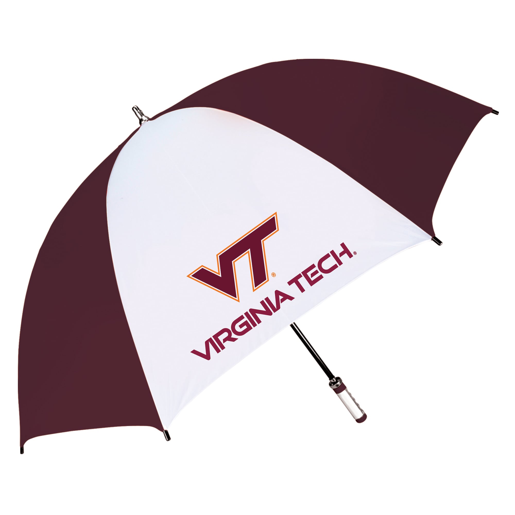 Maroon/White Virginia Tech Hokies The Birdie 62" Sporty Golf Umbrella