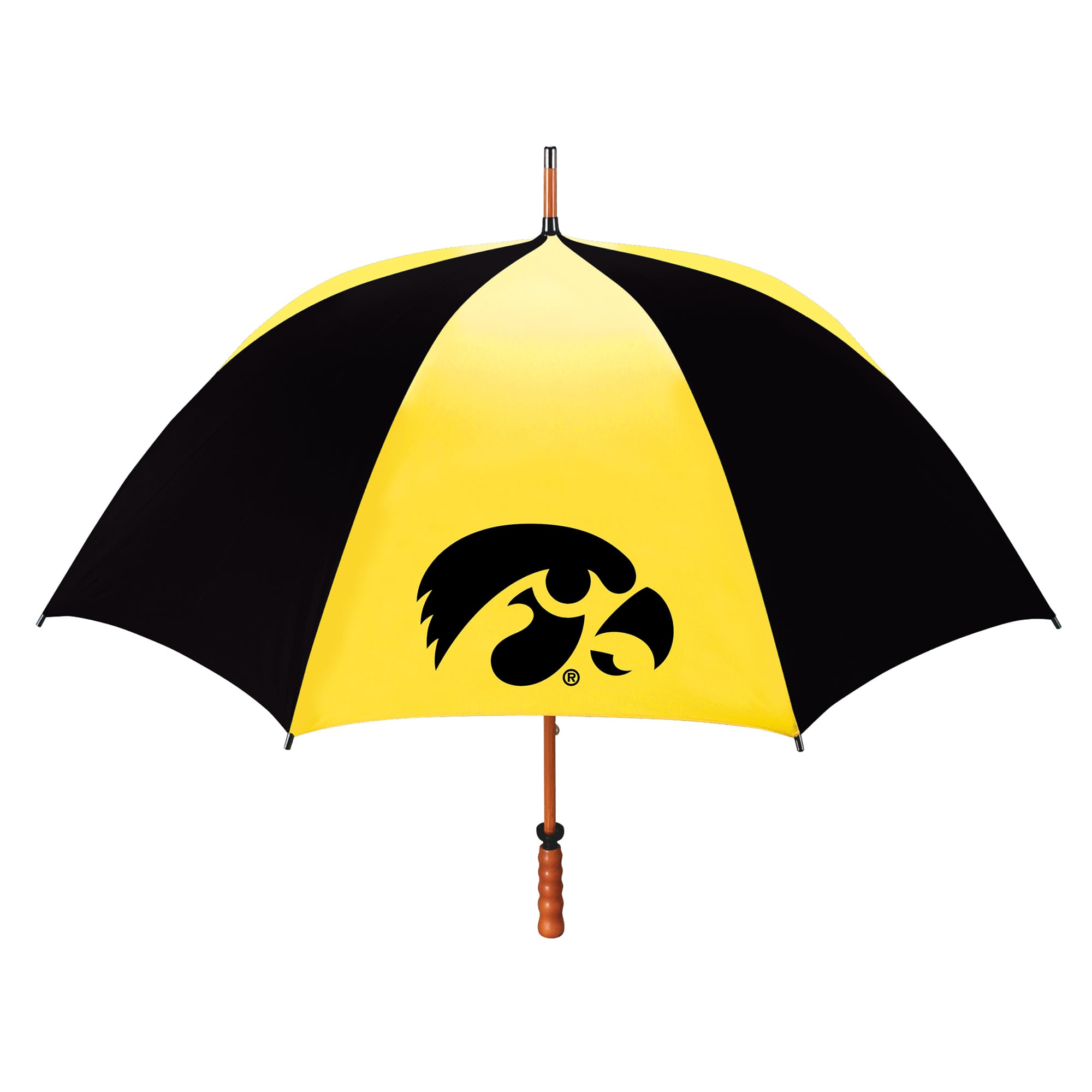 Black/Gold Iowa Hawkeyes The Eagle 62" Sporty Golf Umbrella