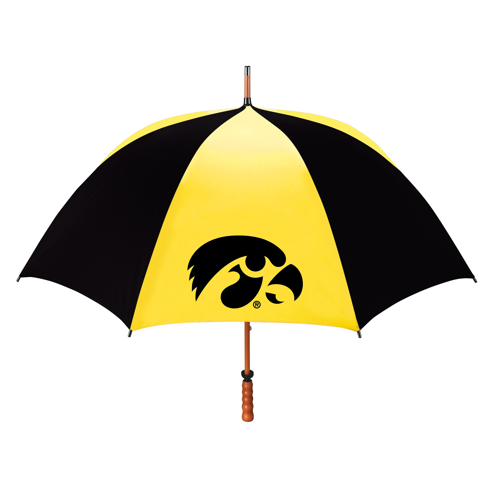 Black/Gold Iowa Hawkeyes The Eagle 62″ Sporty Golf Umbrella Black/Gold Iowa Hawkeyes The Eagle 62″ Sporty Golf Umbrella