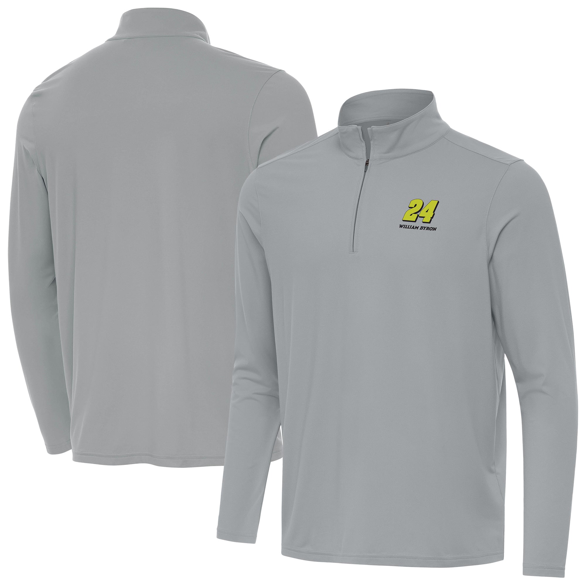 Men’s Antigua Gray William Byron Intent Quarter-Zip Top Men’s Antigua Gray William Byron Intent Quarter-Zip Top