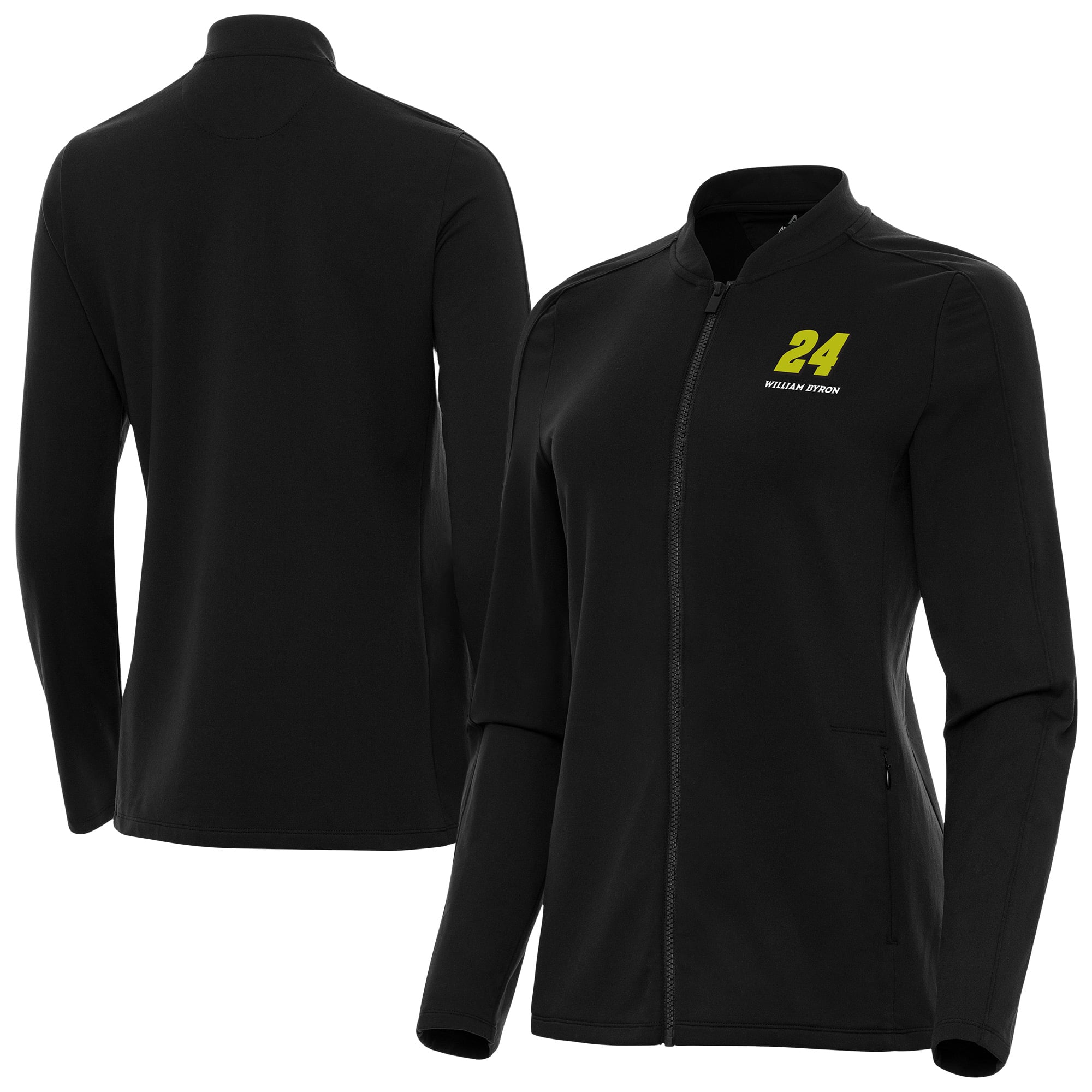 Women's Antigua  Black William Byron Continual Full-Zip Jacket