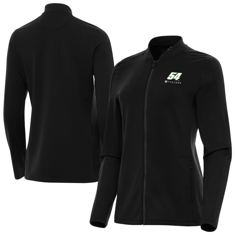 Women's Antigua  Black Ty Gibbs Continual Full-Zip Jacket