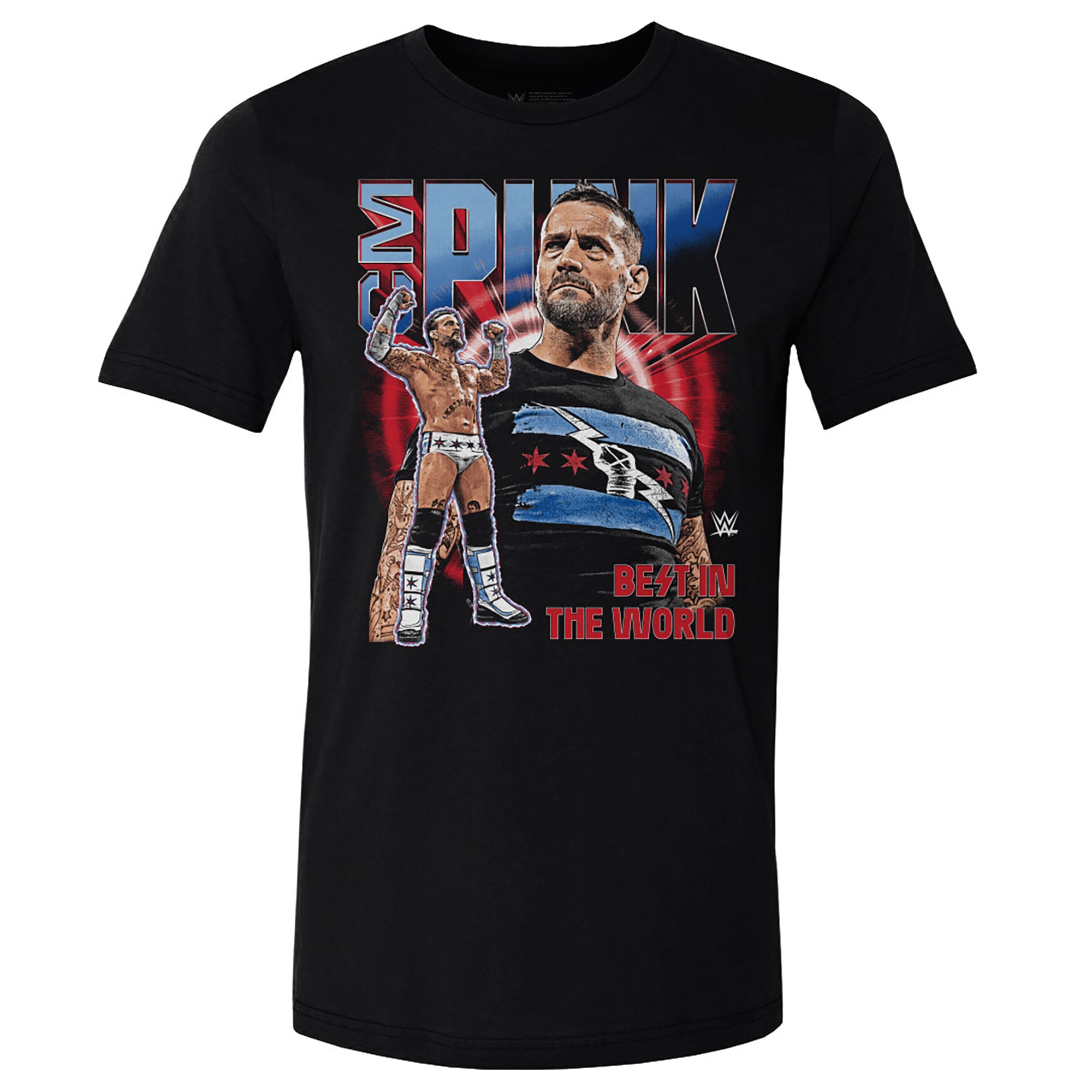Men's 500 Level Black CM Punk Vintage Superstar T-Shirt