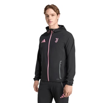 Men's adidas Black Juventus 2025/26 Tiro Vis Tech Travel Jacket