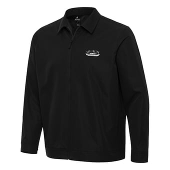 Men's Antigua  Black Darlington Raceway Pivot Full-Zip Jacket