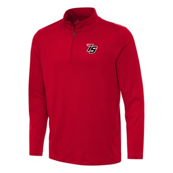 Men's Antigua Red Iowa Speedway Reprocess Quarter-Zip Top