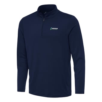 Men's Antigua Navy Michigan International Speedway Reprocess Quarter-Zip Top