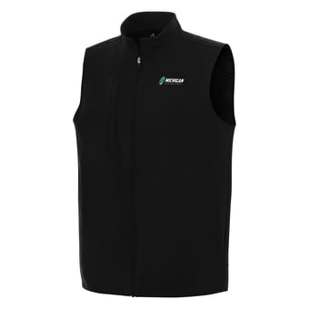 Men's Antigua Black Michigan International Speedway Regard Full-Zip Vest