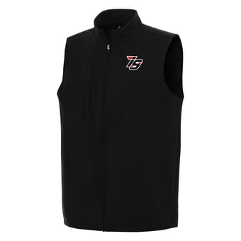 Men's Antigua Black Iowa Speedway Regard Full-Zip Vest