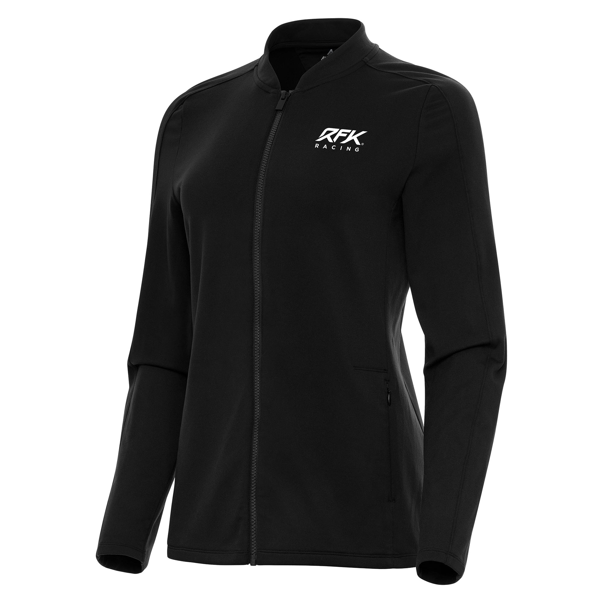 Women's Antigua  Black Roush Fenway Keselowski Racing Continual Full-Zip Jacket