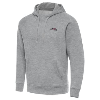Men's Antigua  Heather Gray Joe Gibbs Racing Big & Tall Victory Raglan Pullover Hoodie