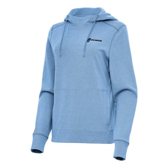 Women's Antigua  Heather Powder Blue Richmond Raceway Justice Pullover Hoodie