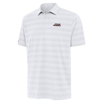 Men's Antigua White Team Penske Tunnel Polo