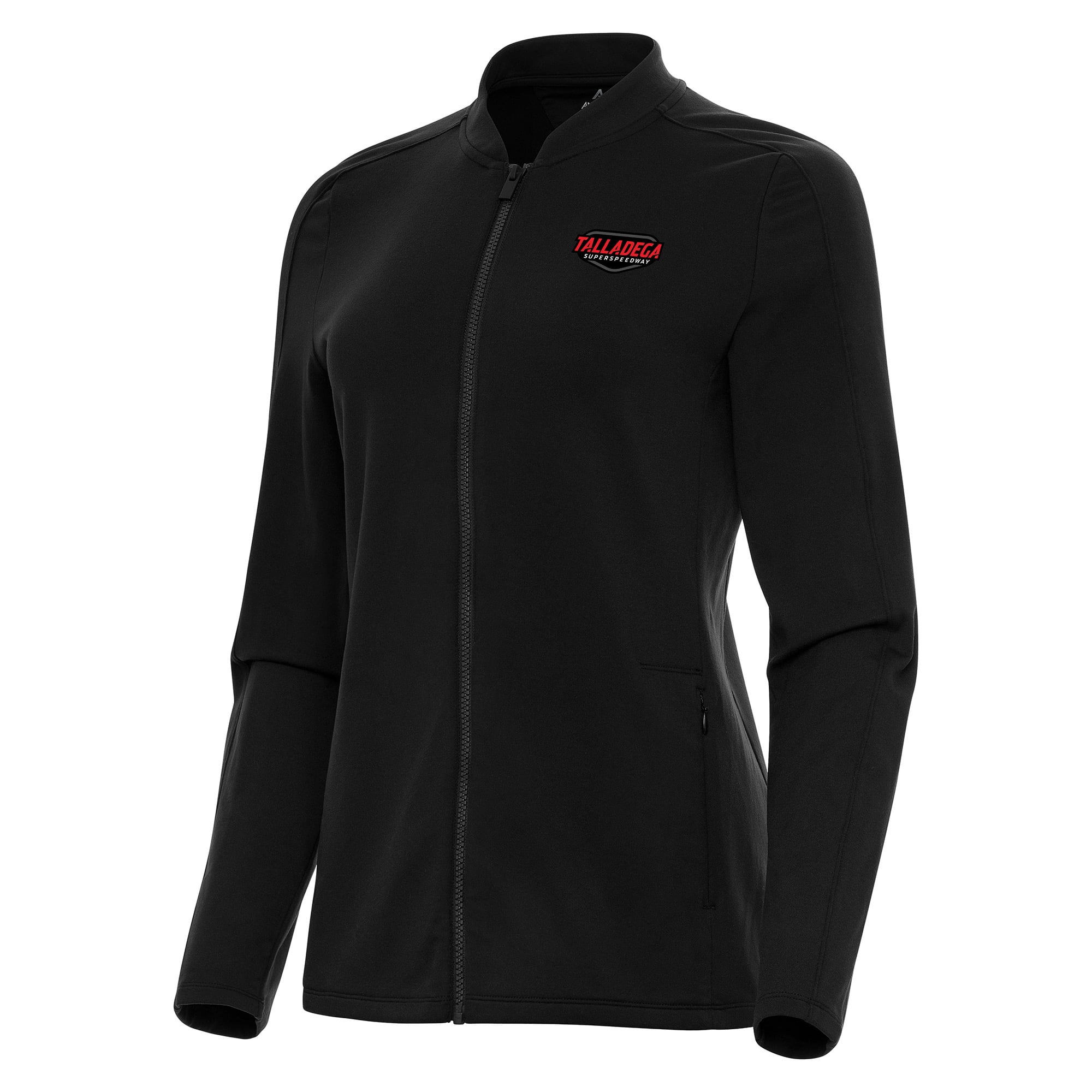Women's Antigua Black Talladega Superspeedway Continual Full-Zip Jacket