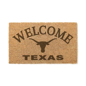 Texas Longhorns 18" x 34" Welcome Coir Doormat