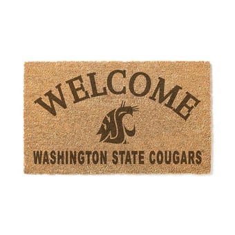 Washington State Cougars 18" x 34" Welcome Coir Doomat