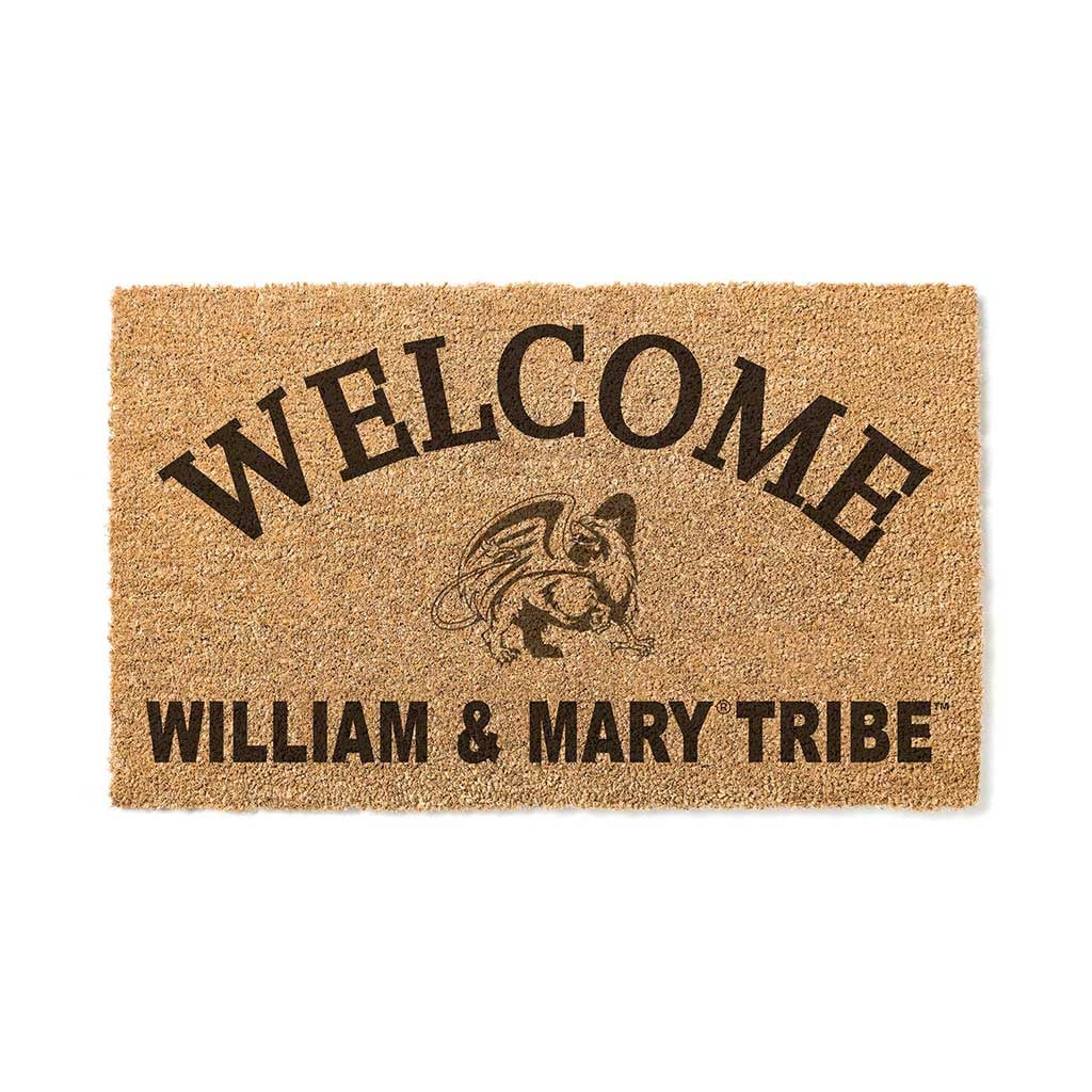 William & Mary Tribe 18" x 34" Welcome Coir Doormat