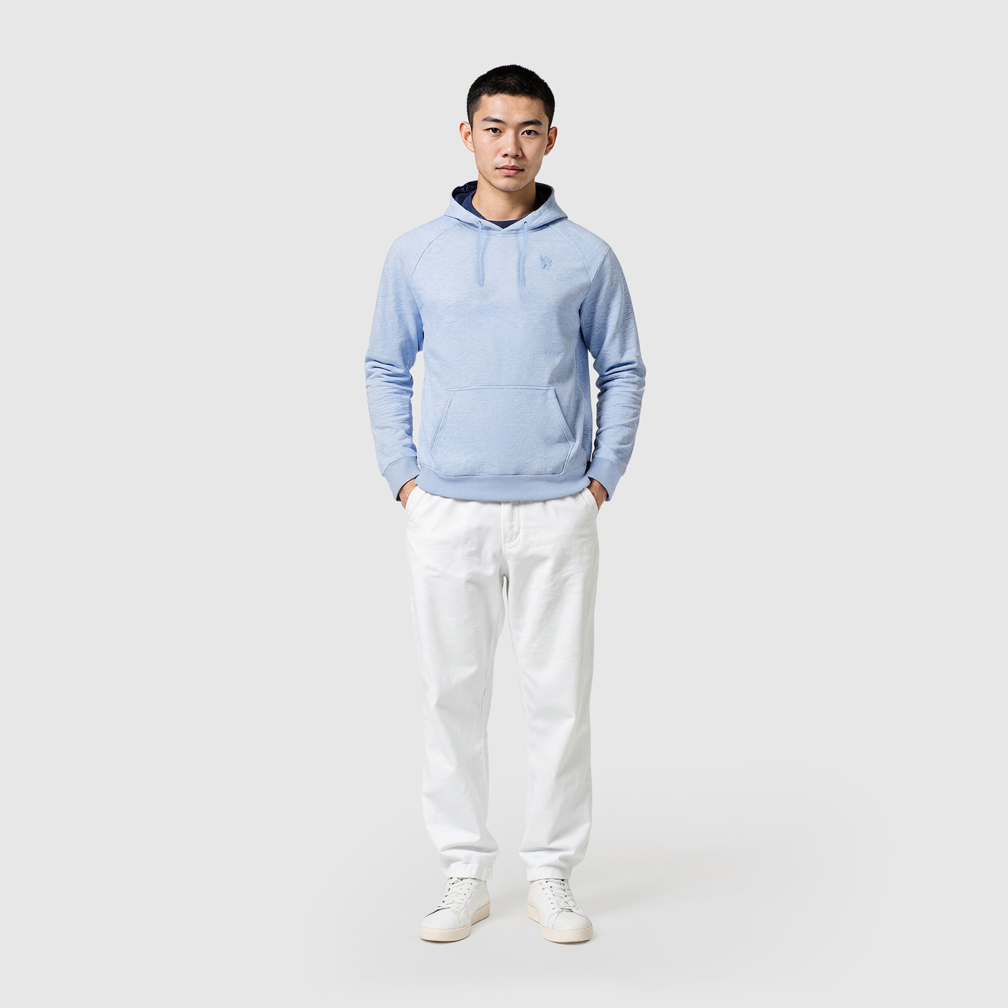 Sweat à capuche Chelsea Core - Bleu chiné - Homme