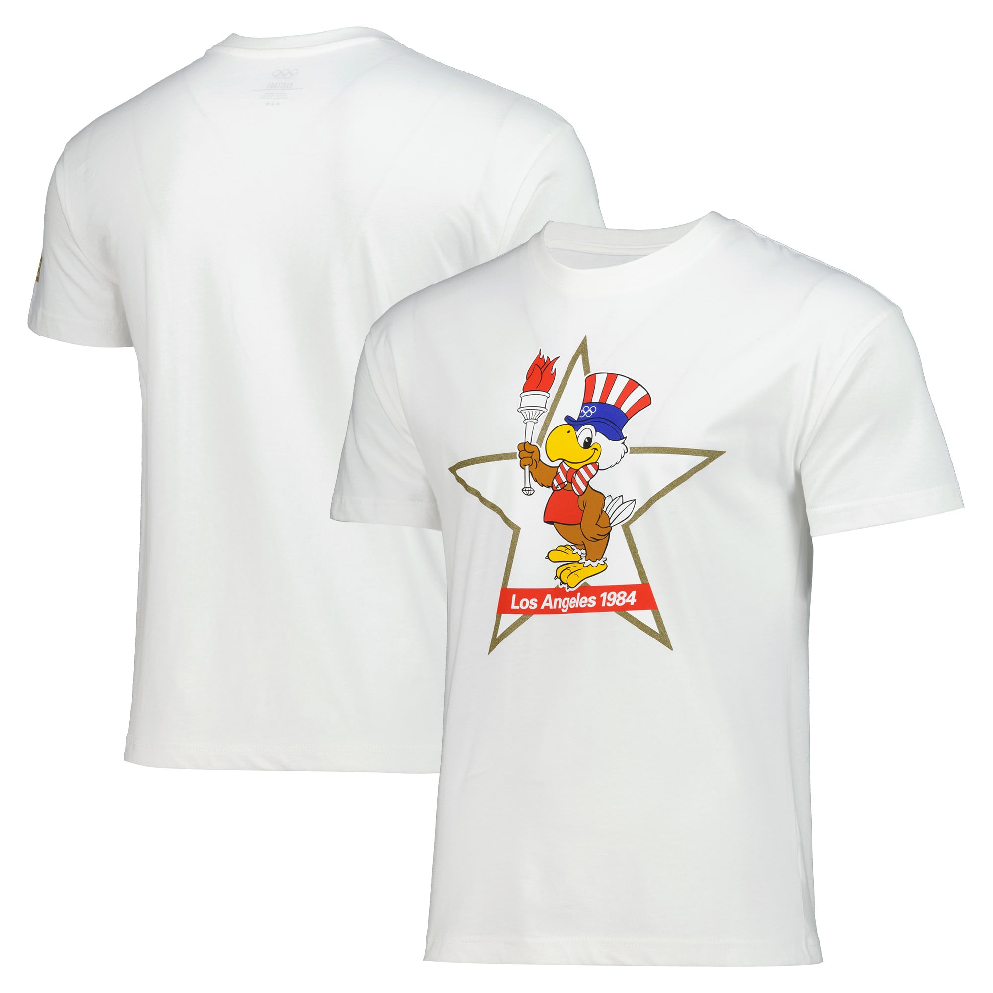 T-shirt unisexe blanc The Heritage Collection Los Angeles Jeux olympiques de 1984 avec Sam l'Aigle