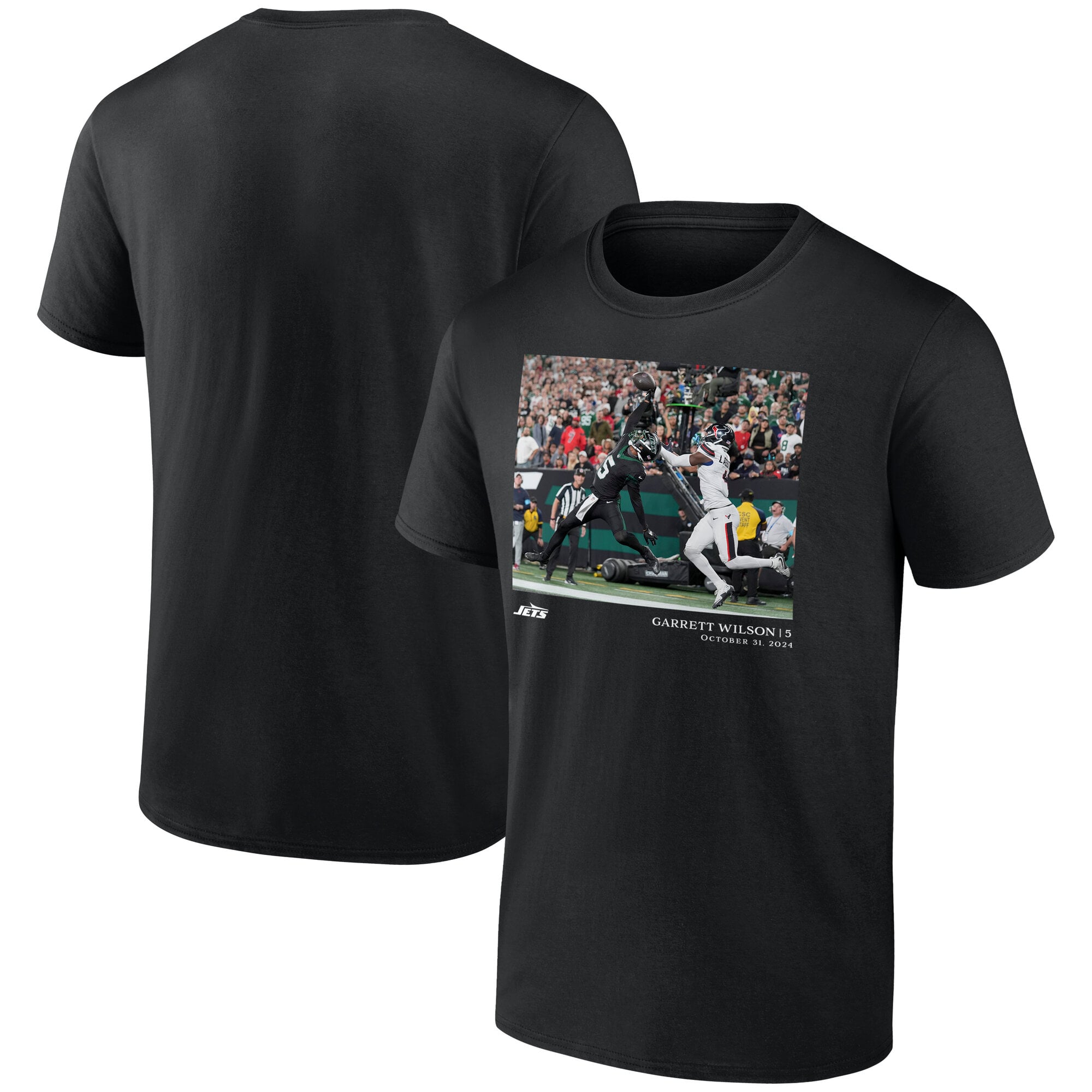 New York Jets Garrett Wilson Flash Features Week 9  T-Shirt  - Black - Mens