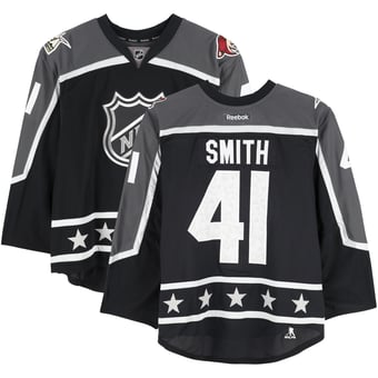 Mike Smith Pacific Division Game-Used #41 Black Jersey from the 2017 NHL All-Star Game