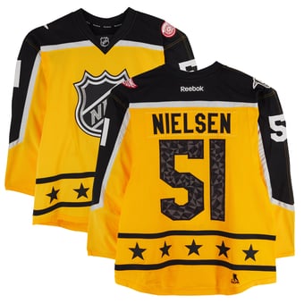 Frans Nielsen Atlantic Division Game-Used #51 Gold Jersey from the 2017 NHL All-Star Game