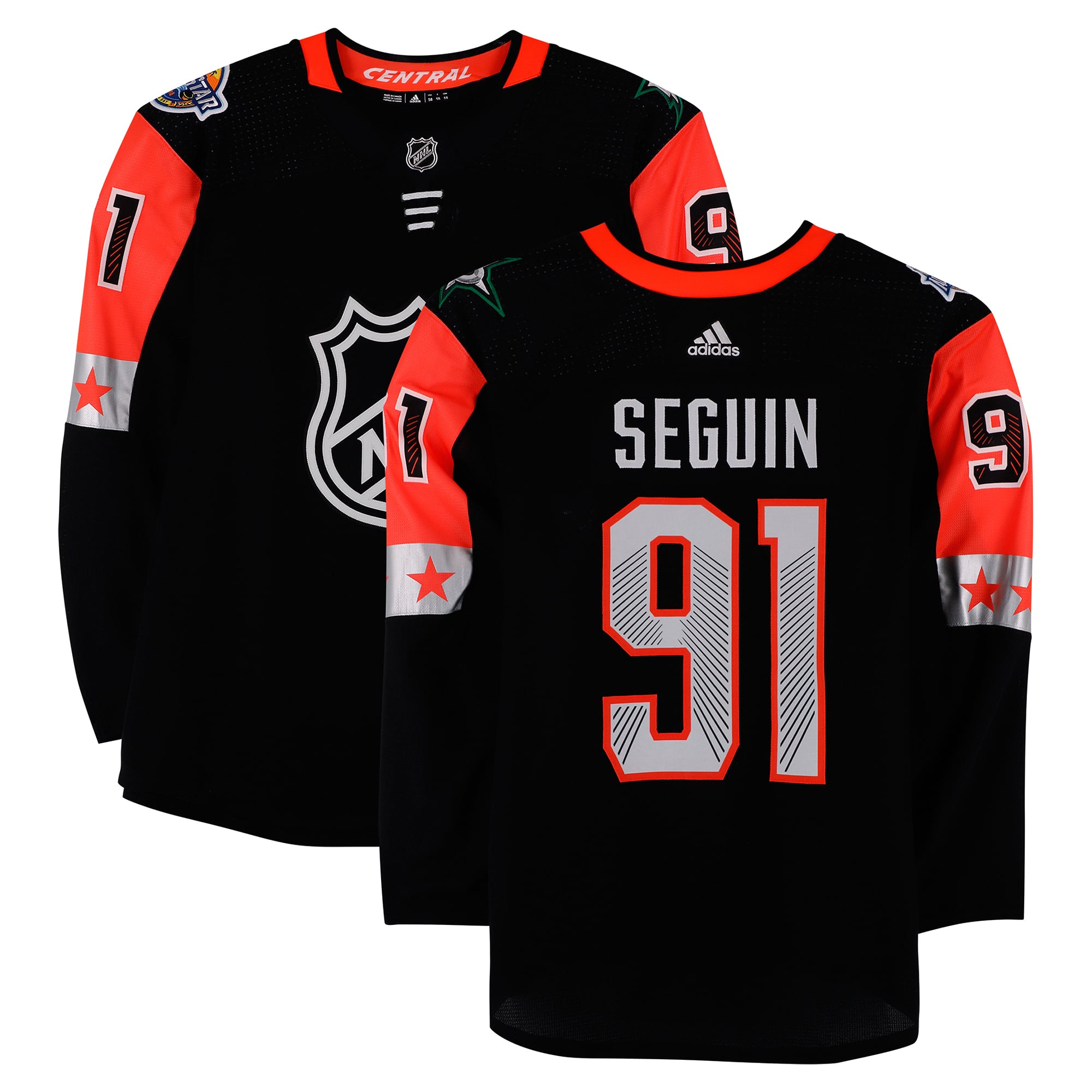Tyler Seguin Central Division Game-Used #91 Black Jersey from the 2018 NHL All-Star Game