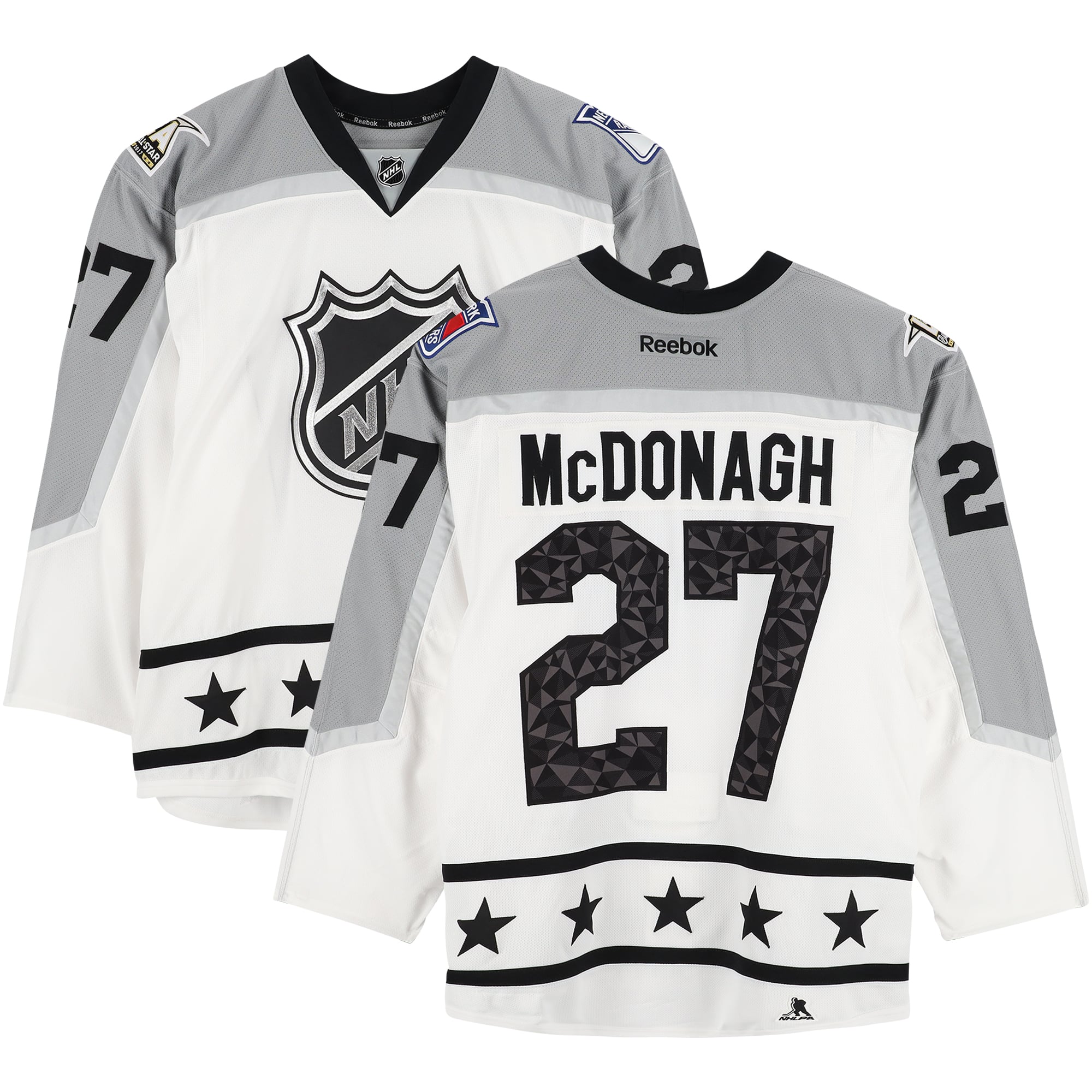 Ryan McDonagh Metro Division Game-Used #27 White Jersey from the 2017 NHL All-Star Game