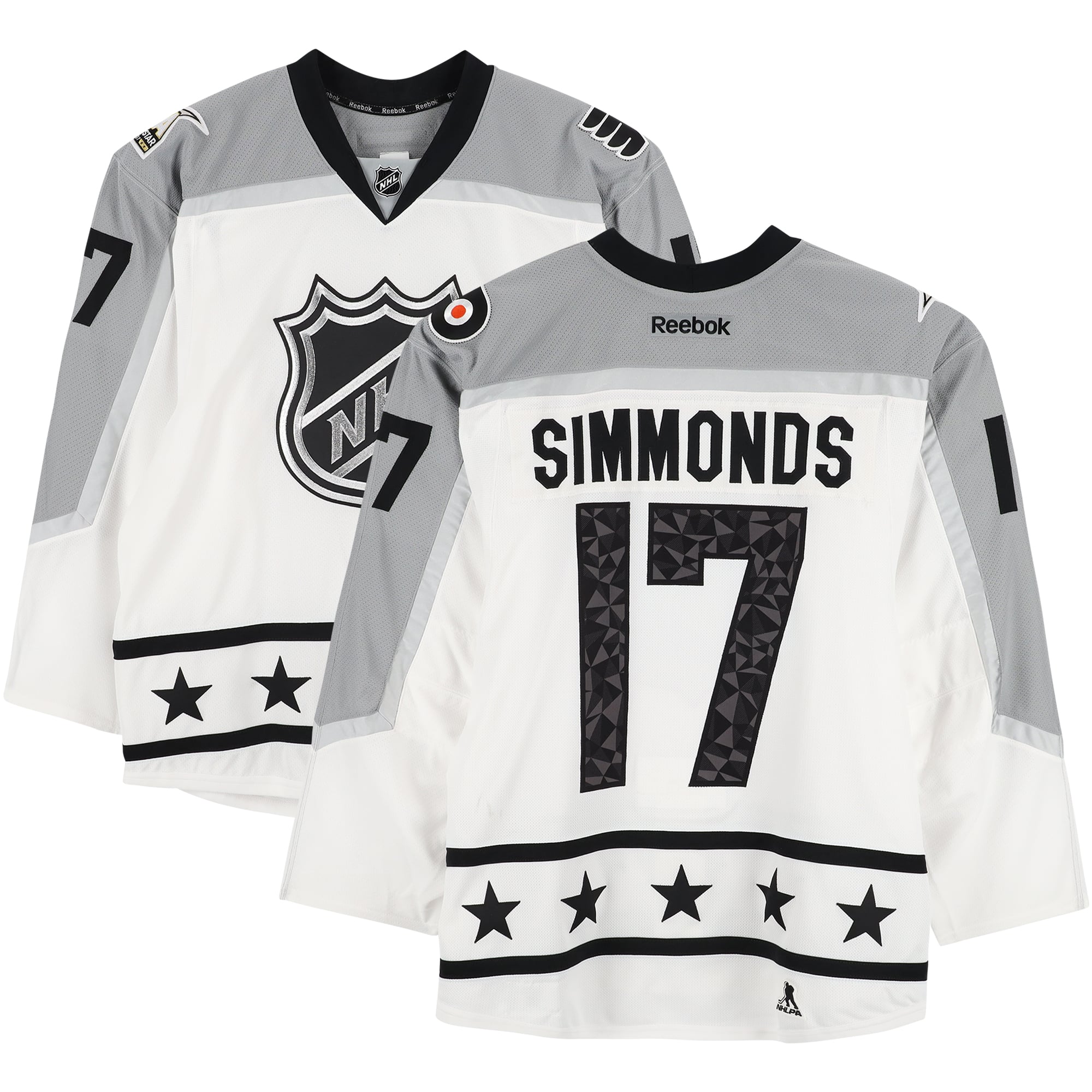 Wayne Simmonds Metro Division Game-Used #17 White Jersey from the 2017 NHL All-Star Game