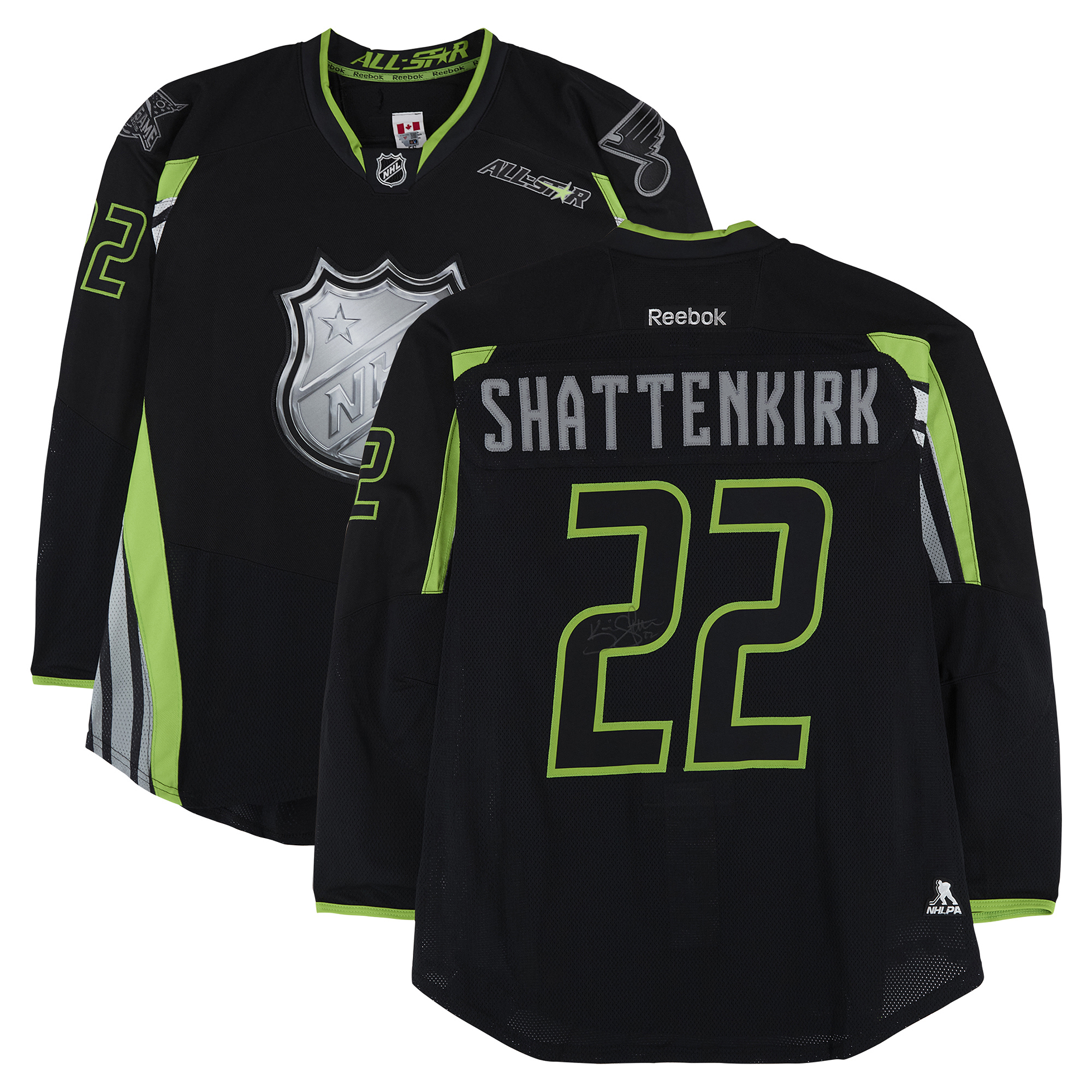 Kevin Shattenkirk Team Foligno Autographed Game-Used #22 Black Reebok Jersey from the 2015 NHL All-Star Game