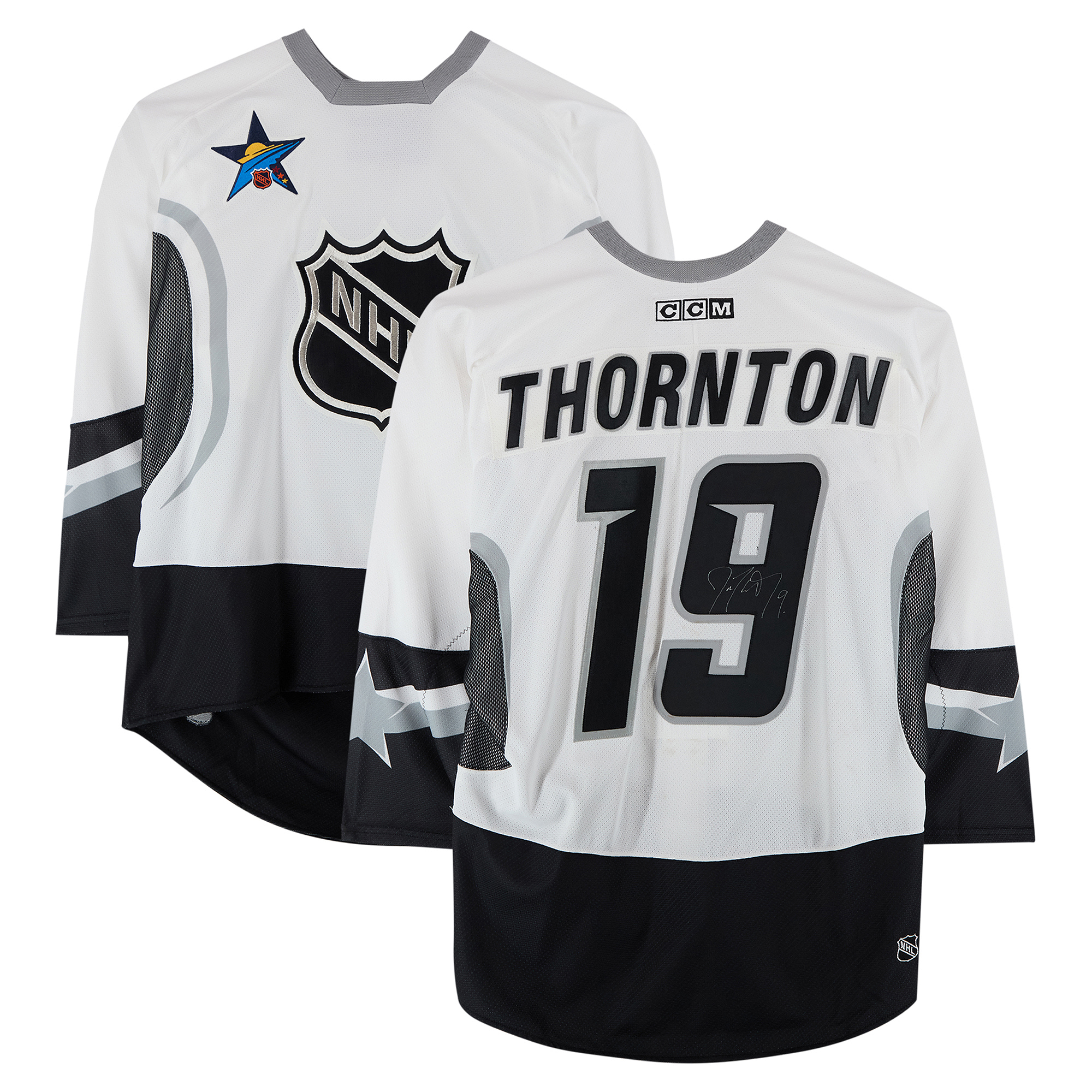 Joe Thornton Eastern Conference Autographed Team-Issued #19 White Jersey from the 2003 NHL All-Star Game