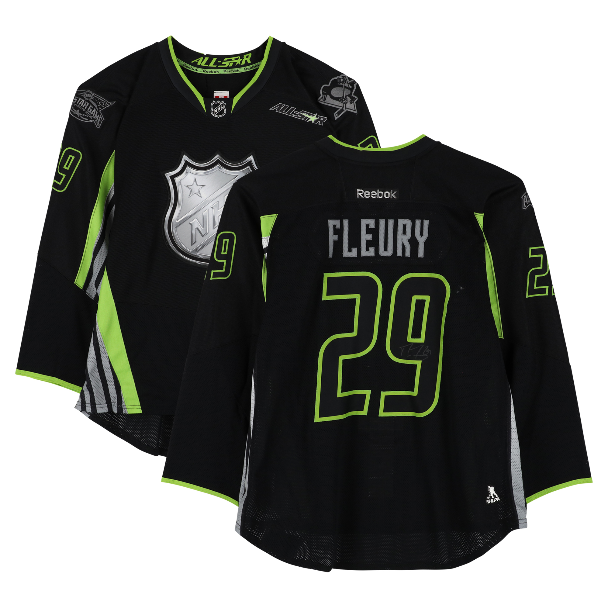 Marc-Andre Fleury Team Foligno Autographed Player-Issued #29 Black Jersey from the 2015 NHL All-Star Game
