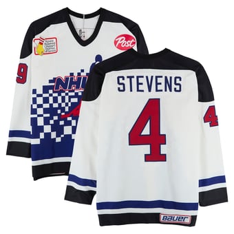 Scott Stevens Team Ontario Game-Used #4 White Bauer Jersey from the 1994 NHL 4 on 4 Challenge