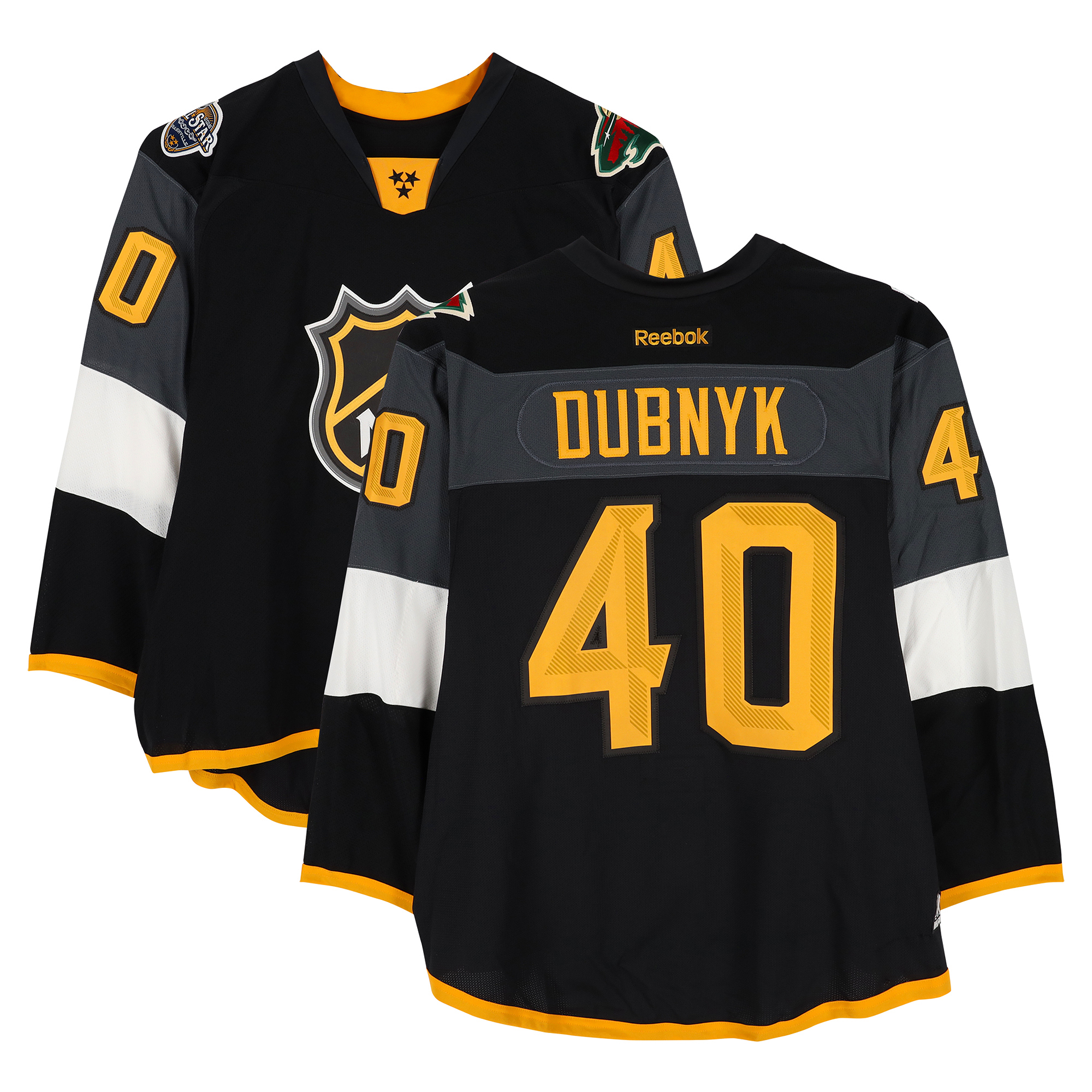 Devan Dubnyk Central Division Game-Used #40 Black Reebok Jersey from the 2016 NHL All-Star Game