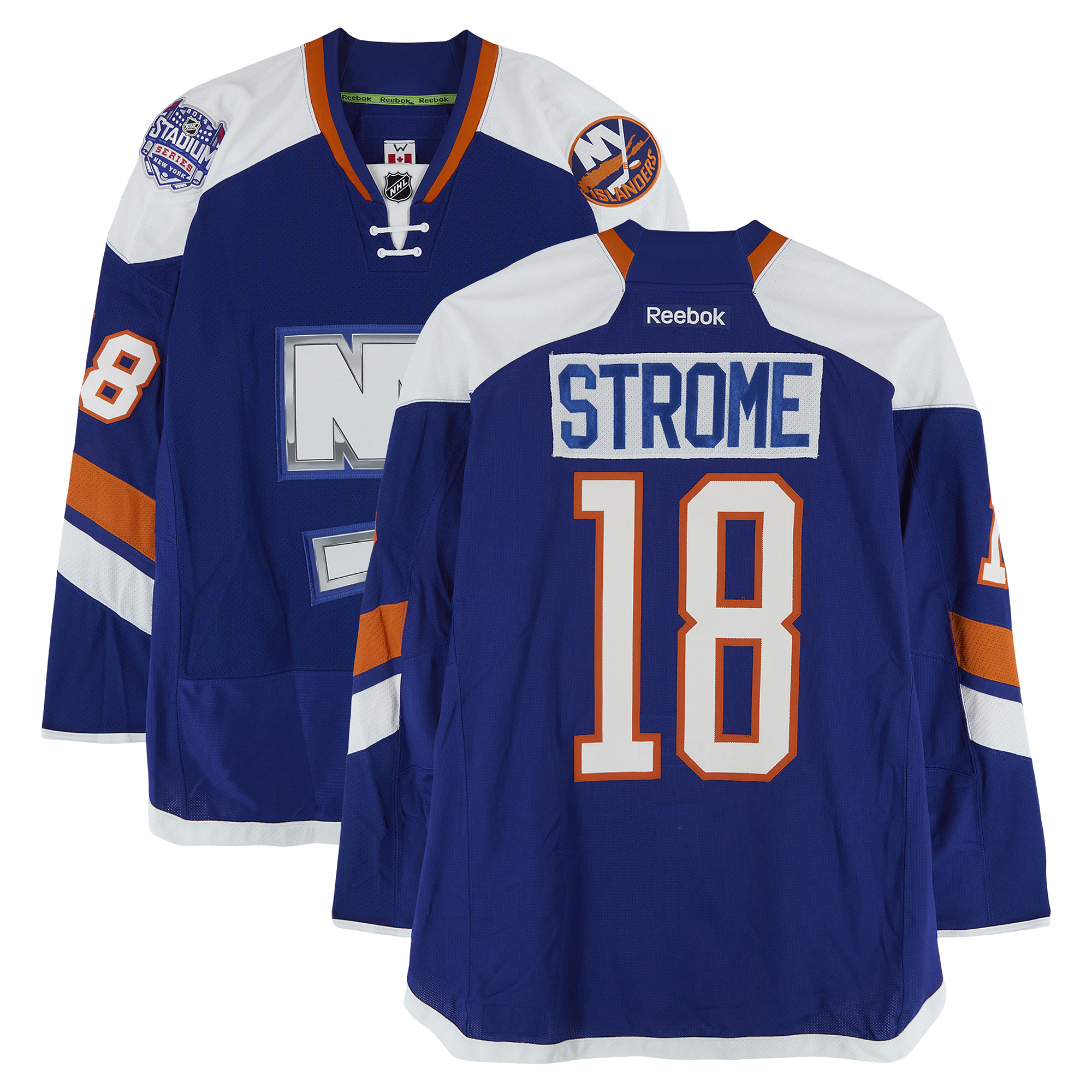 Ryan Strome New York Islanders Player-Issued #18 Royal Jersey vs. New York Rangers on January 29, 2014