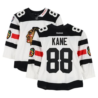 Patrick Kane Chicago Blackhawks Practice-Used #88 White Jersey vs. Minnesota Wild on February 21, 2016