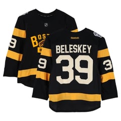 Matt Beleskey Boston Bruins Practice-Used #39 Black Reebok Jersey vs. Montreal Canadiens on January 1, 2016 - NHL Winter Classic - Worn During Warm-Ups