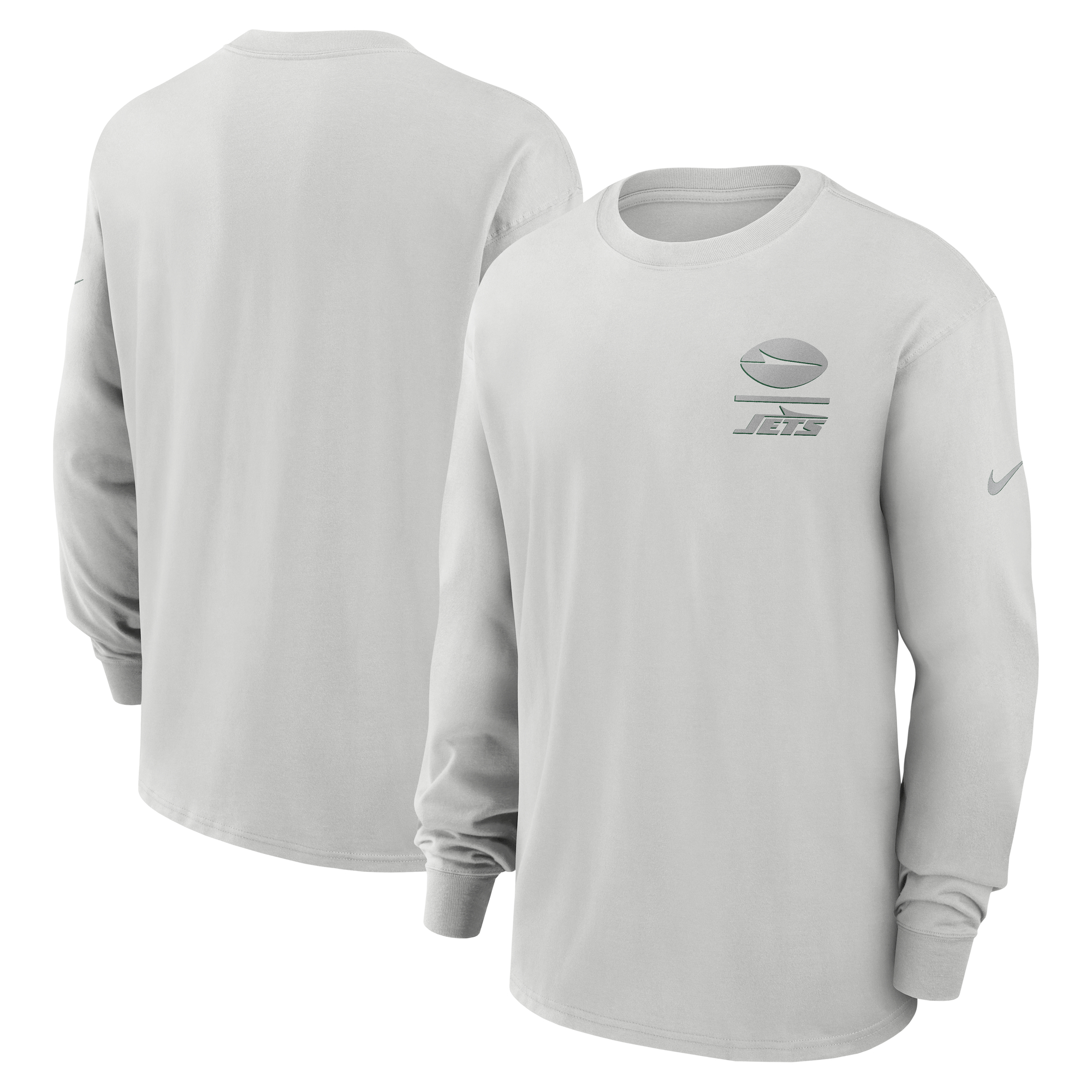 Men's Nike Gray New York Jets Essential Heavy Max90 Long Sleeve T-Shirt